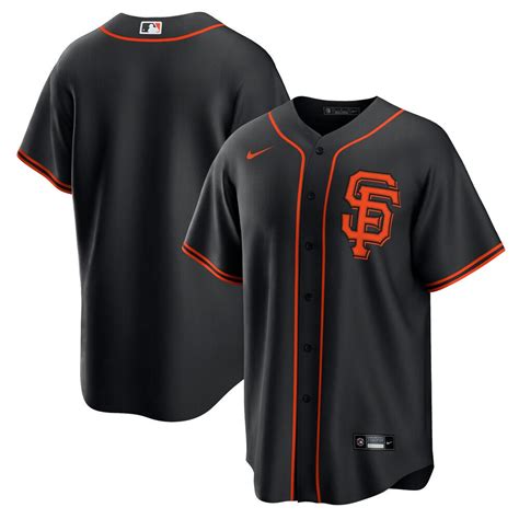 men's san francisco giants nike black alternate replica custom jersey|san francisco giants jersey.